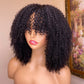 Signature Afro-Chic — Kinky Curly Human Hair Wig with Bangs (150% or 180%)