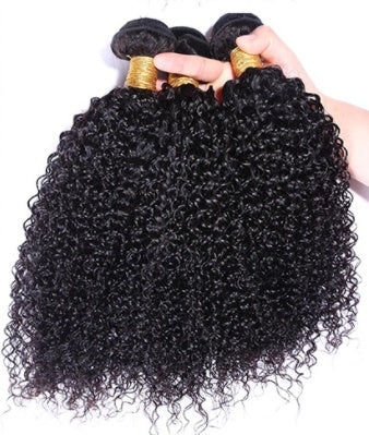 Boucles Afro Signature — Trames (tissages) en cheveux humains Kinky Curly, Noir naturel, 8 à 30"