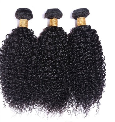 Boucles Afro Signature — Trames (tissages) en cheveux humains Kinky Curly, Noir naturel, 8 à 30"