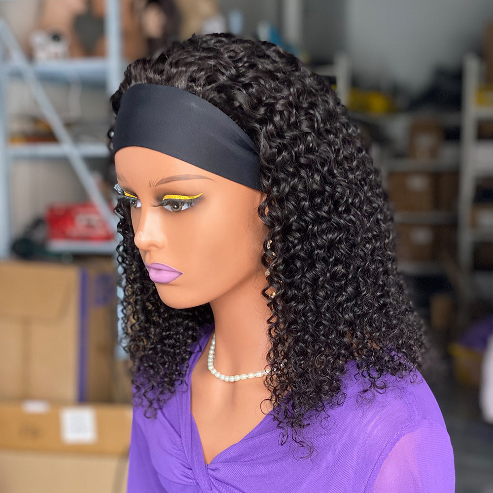 Perruque Bouclée avec Bandeau (Headband Wig) – 100% Cheveux Humains